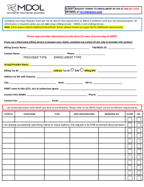 Value Options Payer Request Form