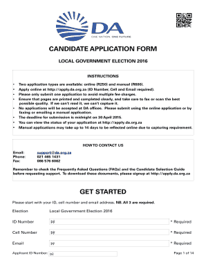 Candidate Application Form