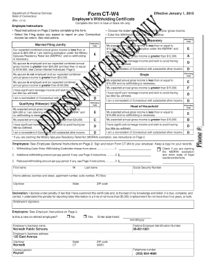 Connecticut Employee’s Withholding Certificate