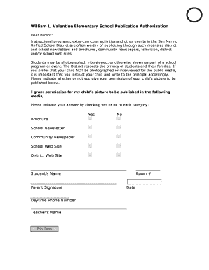 Publication Authorization Form