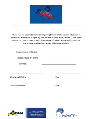 ImPACT Concussion Consent Form