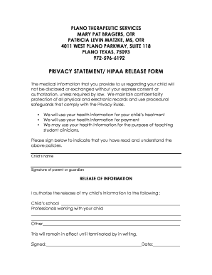 HIPAA Release Form