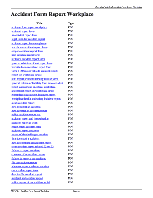 Accident Form Report Workplace - histoweizinfo