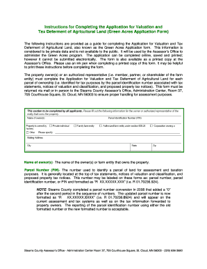 Application for Valuation and Tax Deferment of Agricultural Land