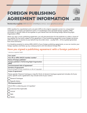 Foreign Publishing Agreement