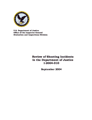 Review of Shooting Incidents in the Department of Justice