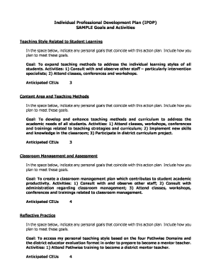 Individual Professional Development Plan