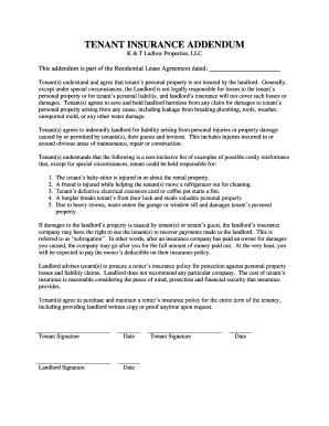 Tenant Insurance Addendum