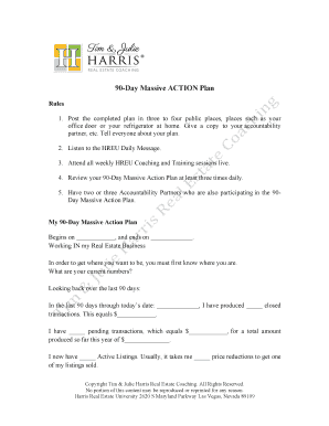 90-Day Massive Action Plan for Real Estate Agents