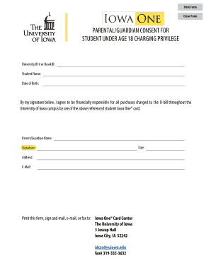 Parental Consent for Student Charging Privilege