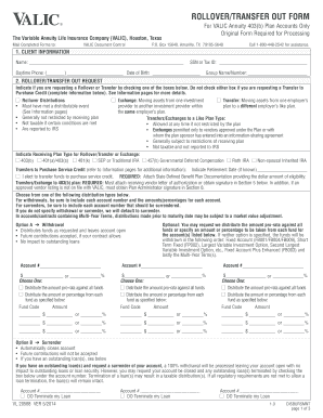 VALIC Rollover/Transfer Out Form