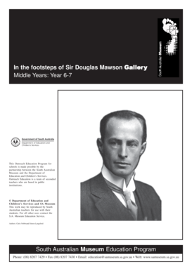 Sir Douglas Mawson Gallery Activity Pages