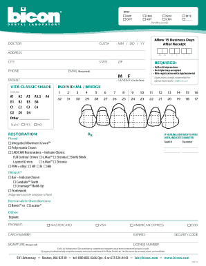Dental Lab Authorization Form