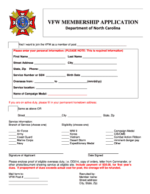 VFW Membership Application