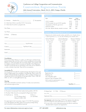 Conference on College Composition and Communication Registration Form