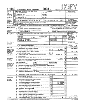 2008 US Federal Individual Income Tax Return