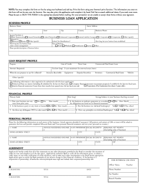 Business Loan Application
