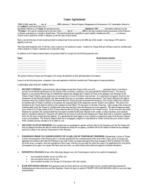 Maryland Residential Lease Agreement