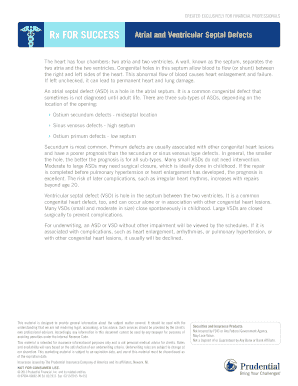 Atrial and Ventricular Septal Defects Underwriting Form