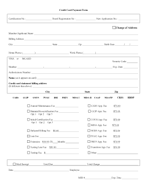 Credit Card Payment Form