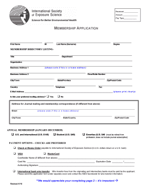 ISES Membership Application Form
