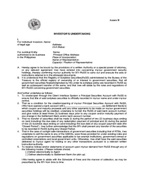 Investor's Undertaking for Government Securities