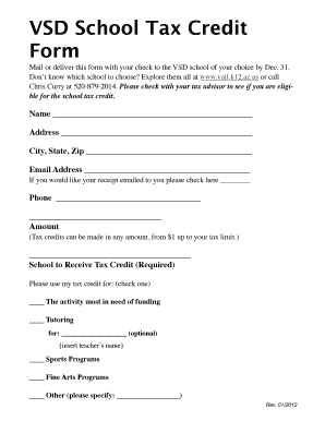 Arizona School Tax Credit Form