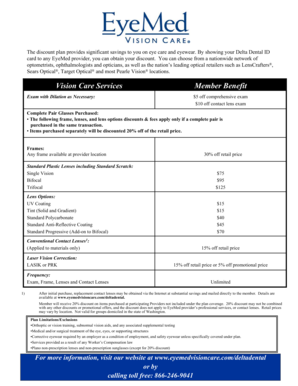 Delta Dental EyeMed Discount Plan