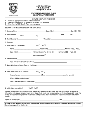 Medical Claim Form