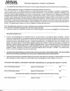 Student Athletic Participation Agreement