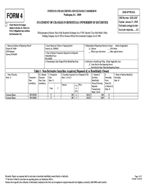 Form 4 Statement of Changes in Beneficial Ownership