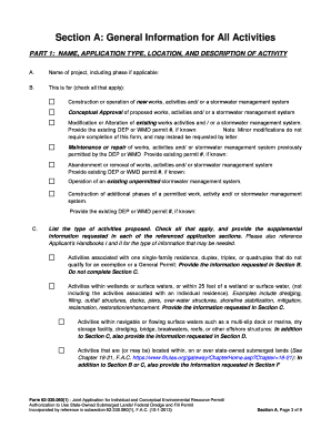 Florida Environmental Resource Permit Application
