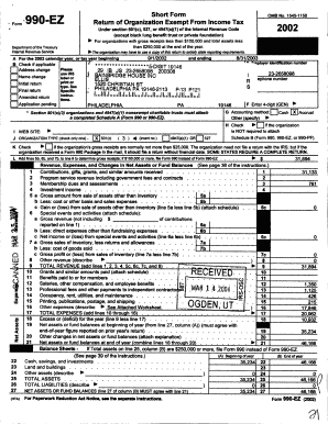 IRS Form 990-EZ 2002
