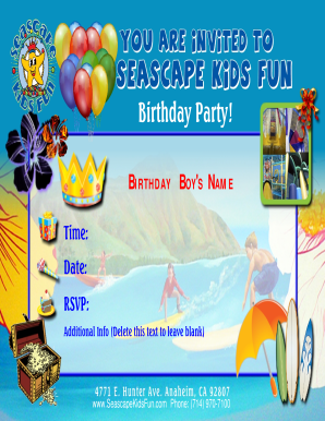 Party Invitation Form