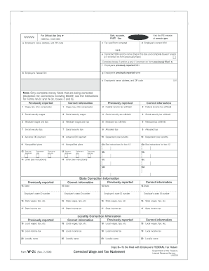IRS Form W-2c