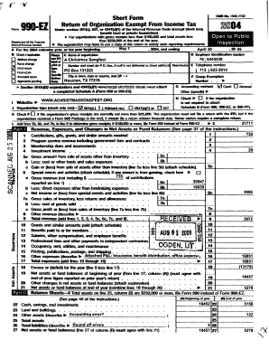 Form 990-EZ Tax Exempt Organization