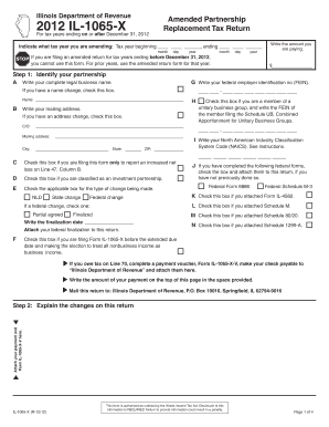 Illinois Amended Partnership Tax Return
