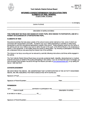 Informed Consent for Education Trips