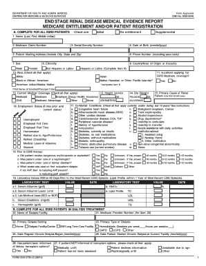 End Stage Renal Disease Medical Evidence Report