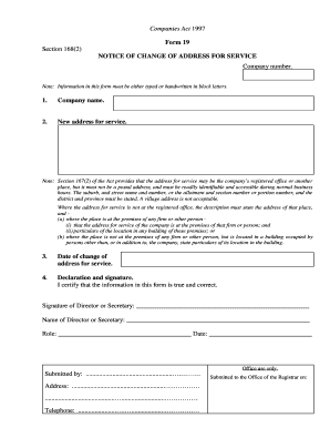 Companies Act 1997 Form 19
