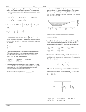 Calculus Exam Template