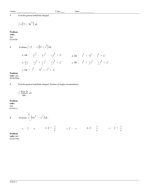 Calculus Exam Problems