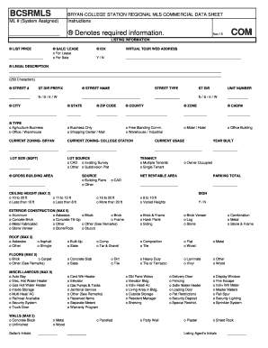 Commercial Property Listing Form