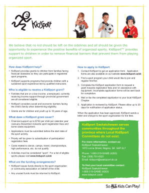KidSport Grant Application Form