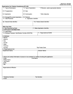 Application for Federal Assistance SF-424