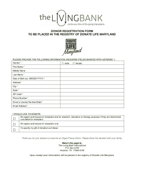 Donor Registration Form
