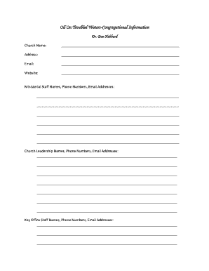 Church Information Form