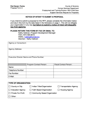 Community Service Request for Proposals Forms Community Service Request for Proposals Forms