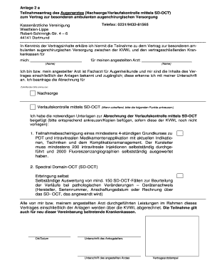 Teilnahmeantrag des Augenarztes