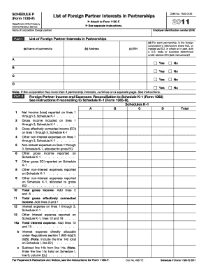 Schedule P Form 1120-F